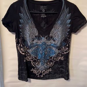 Angel and Diamonds Black and Teal color with sequence